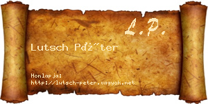 Lutsch Péter névjegykártya